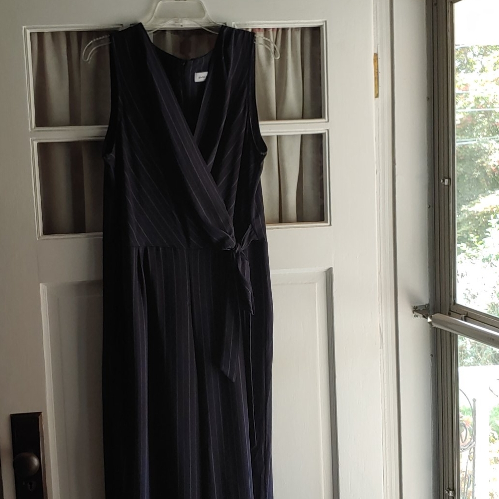 Emma & Michele Navy Sleeveless Jumpsuit